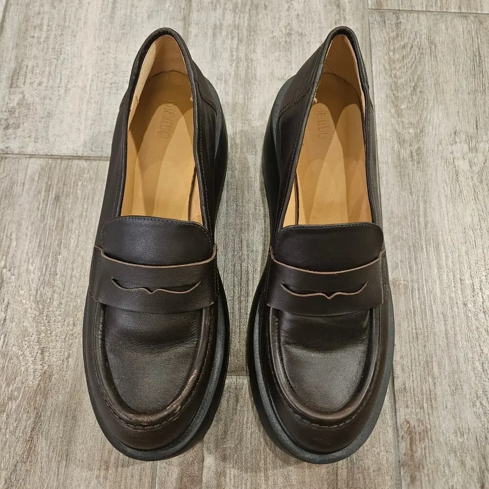 Maeve by Anthropologie Loafers Womens‎ Size 41 US 10.5 Platform Lugged Brown
